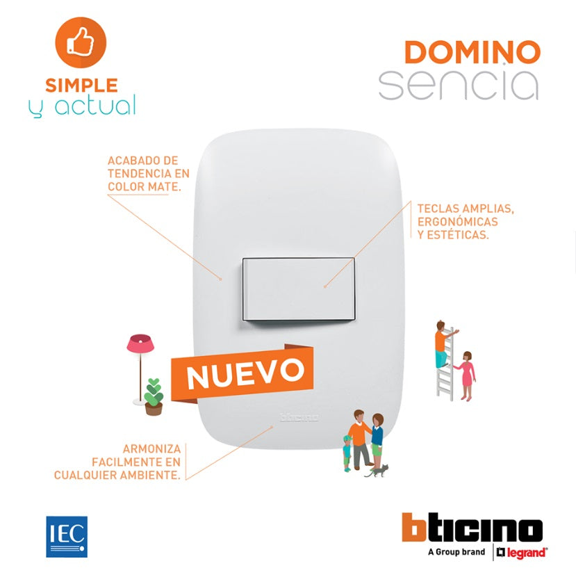 Interruptor Para Empotrar Sencillo Bticino