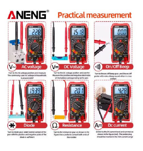 Multimetro Profesional Inteligente Aneng Sz06 Alta Precision