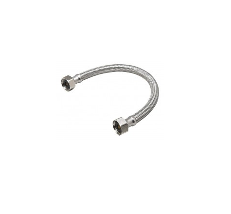 Canilla metalica tejida para WC 1/2" x 5/8"